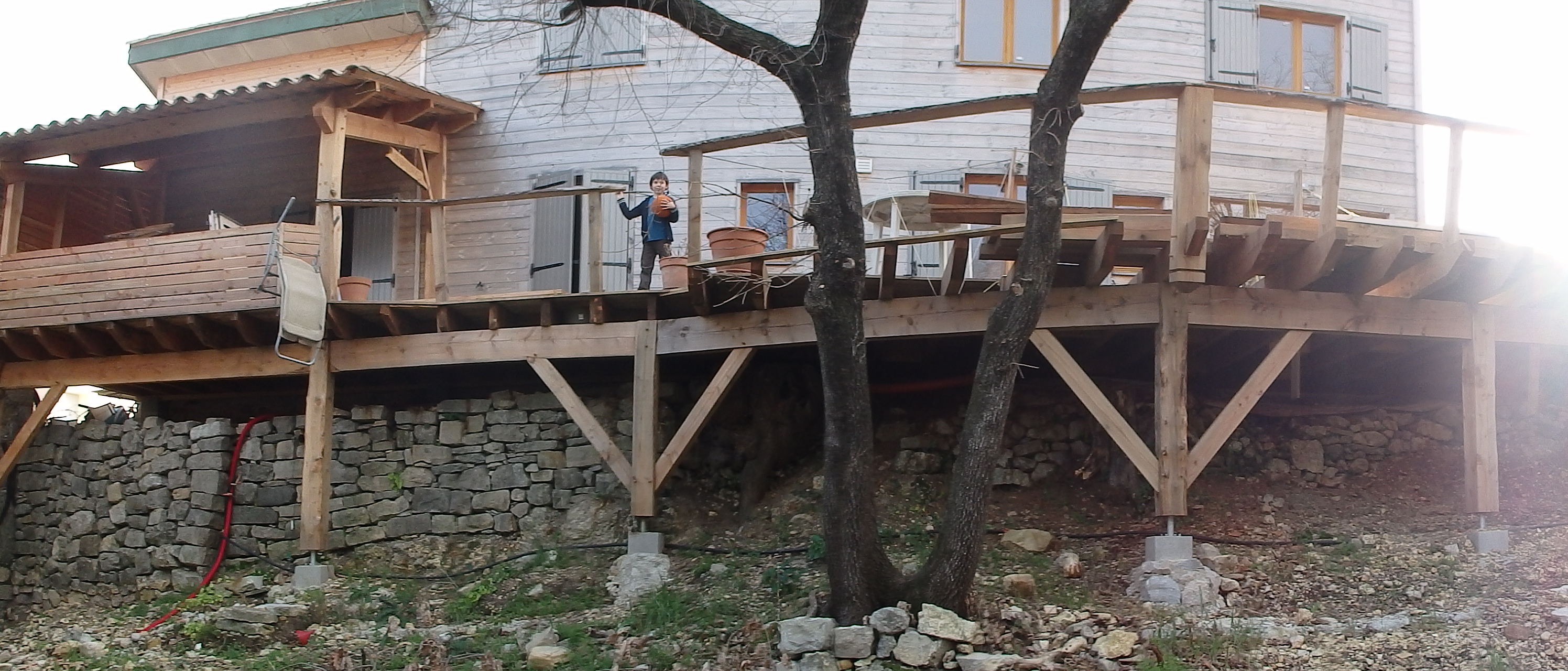 terrasse bois sur pilotis srbois